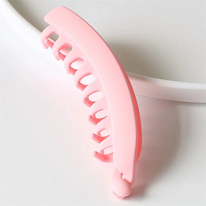 Frosted Solid Color Banana Hair Clips