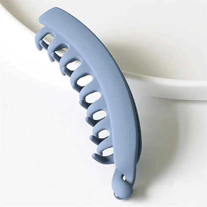 Frosted Solid Color Banana Hair Clips