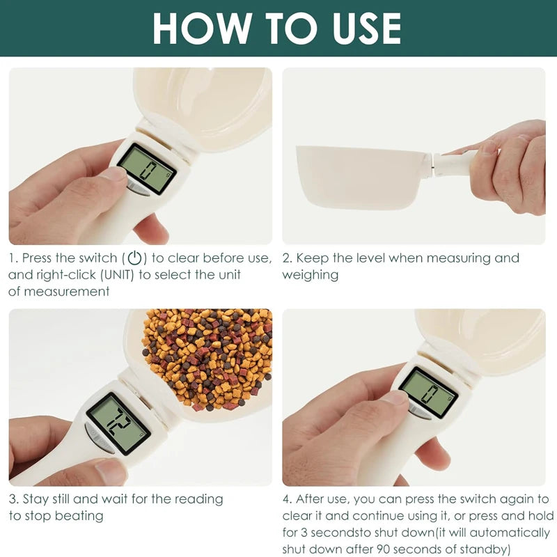 Digital Pet Food Measuring Spoon and Scale