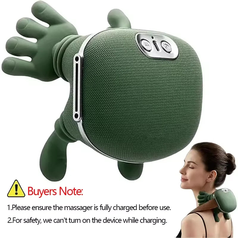 Shiatsu Neck & Shoulder Massager with Heat – Wireless Pain Relief