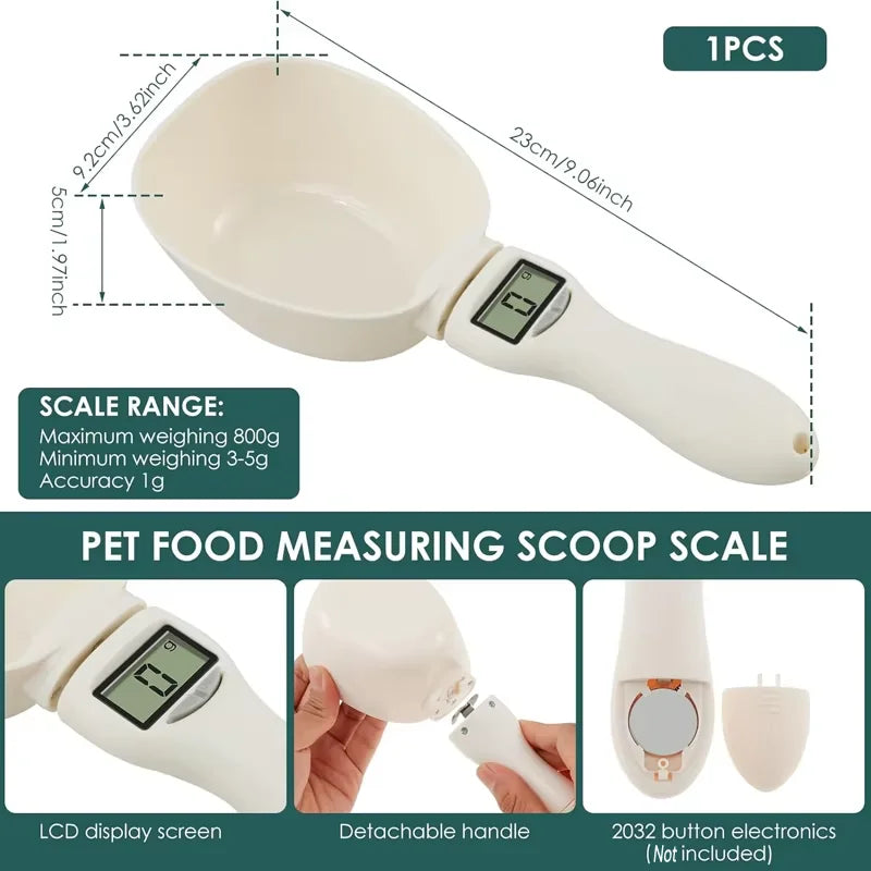 Digital Pet Food Measuring Spoon and Scale